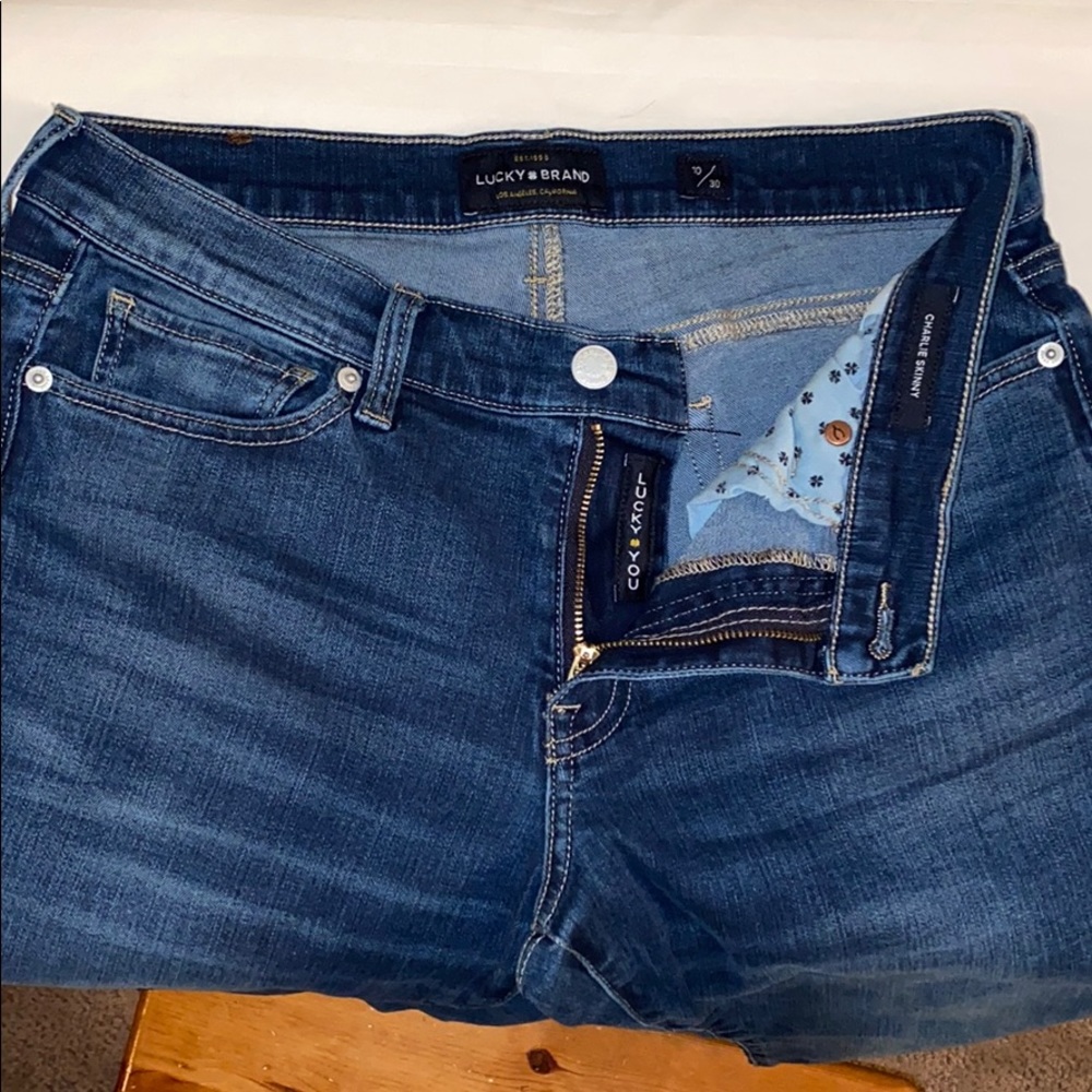 Lucky Brand Charlie skinny jeans, size 10